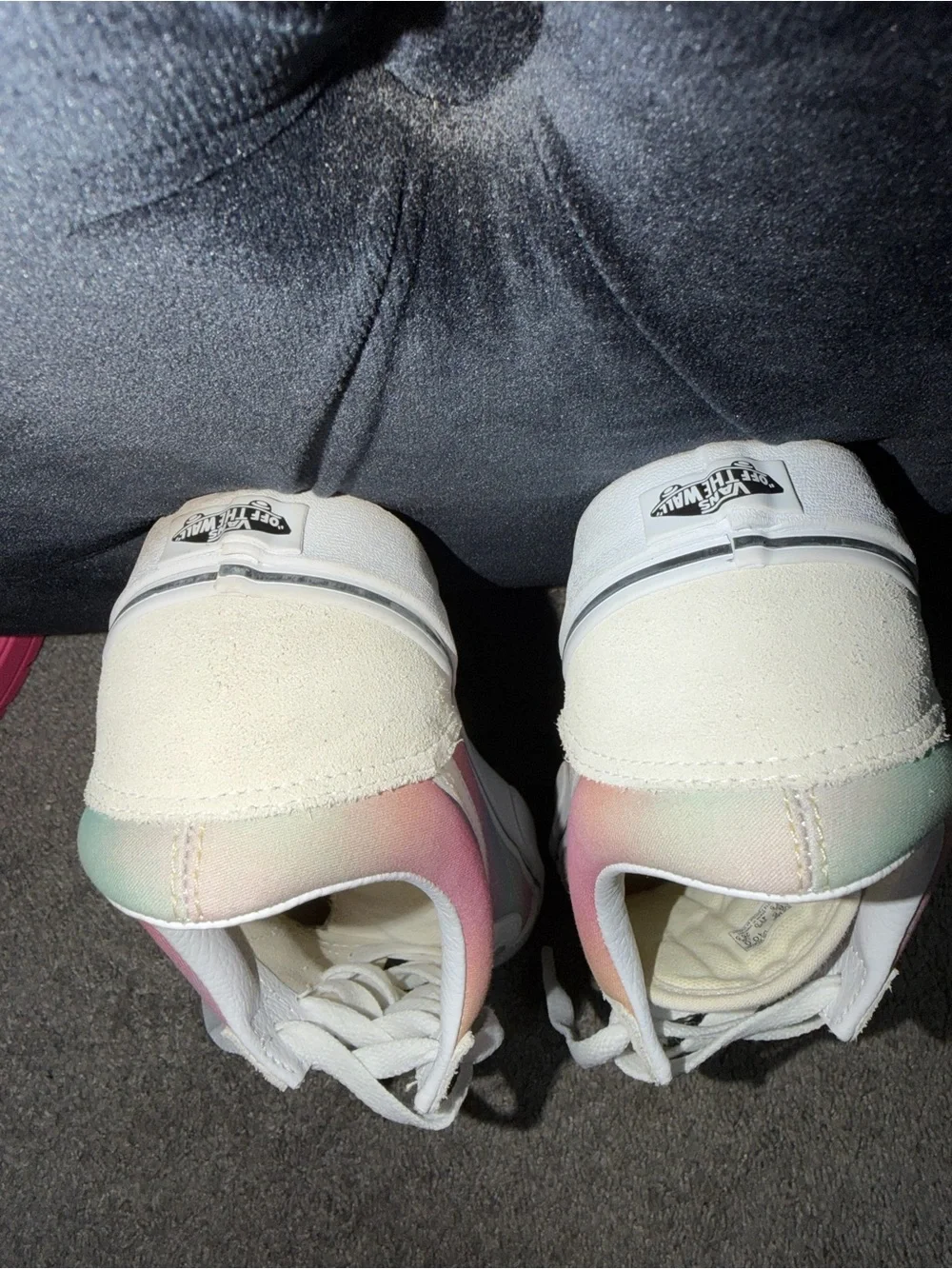 Vans Women's Pastel Rainbow Old Skool Sneakers - White